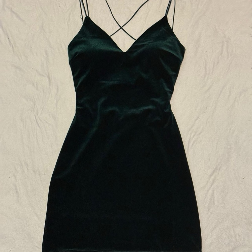 Green Velvet Dress